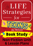 Life Skills High School ELA Nonfiction Unit + Novel Unit: Based on Life Strategies for Teens & The Five People You Meet in Heaven | PDF Download |  GRADES 9-12