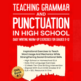 Grammar and Punctuation Lessons For High School Students | ELA + Social-Emotional Learning Resource  | PDF Instant Download