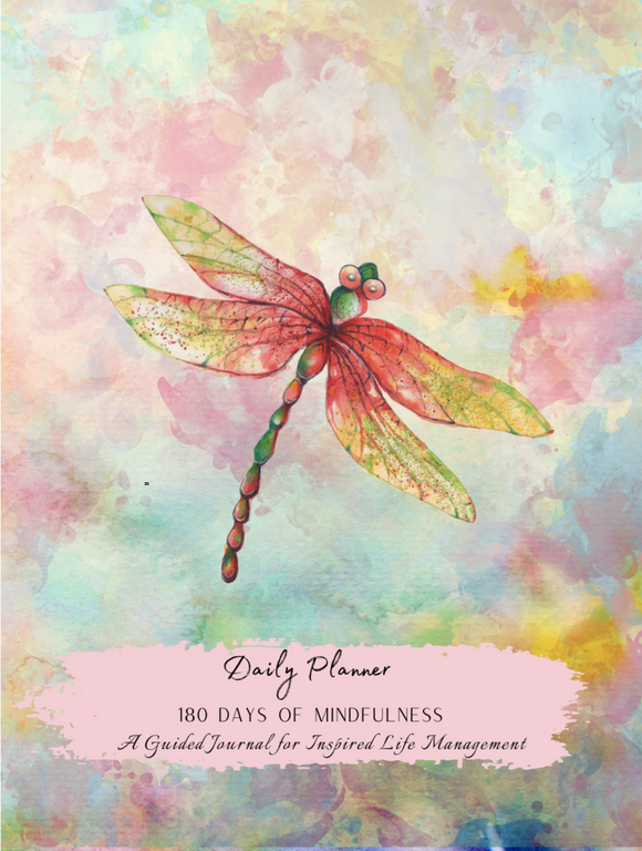 Daily Planner & Mindfulness Journal: Dragonfly Planner by Anam Cara Cat | Manifest Magic