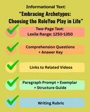 Free Lesson Plan: Embracing Archetypes – Choosing the Role You Play in Life: Grades 9-10
