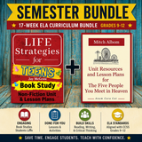 Life Skills High School ELA Nonfiction Unit + Novel Unit: Based on Life Strategies for Teens & The Five People You Meet in Heaven | PDF Download |  GRADES 9-12