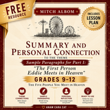 The Five People You Meet in Heaven Free Lesson Plan | Paragraph Writing + Exemplars