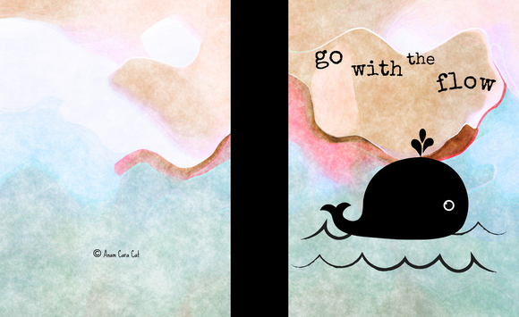 Go With The Flow: Whale Composition Notebook Wide Ruled