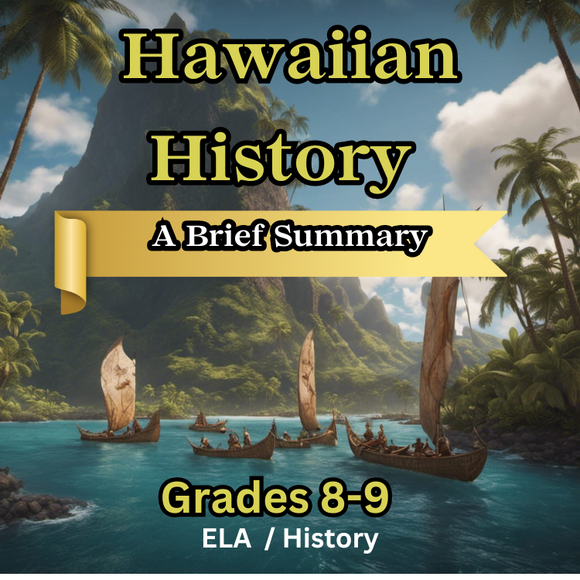 Reading Comprehension Strategies Lesson Grades 8-9 Hawaiian History | Free Reading Comprehension Resource