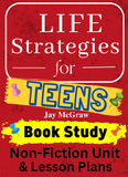 Life Skills High School ELA Nonfiction Unit + Novel Unit: Based on Life Strategies for Teens & The Five People You Meet in Heaven: 17 WEEKS of Lesson Plans for GRADES 9-12