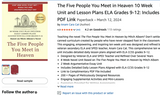 The Five People You Meet in Heaven UNIT + ALL LESSON PLANS Ten Week Unit | PDF Instant Download