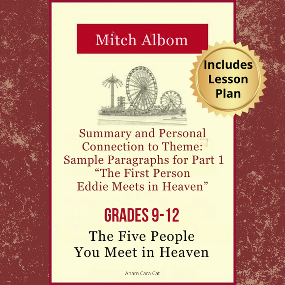 The Five People You Meet in Heaven Free Lesson Plan | Paragraph Writing + Exemplars