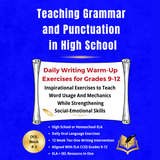 Grammar and Punctuation Exercises for Middle and High School Students  | SEL + ELA in One! Grades 9-12  |    PDF Instant Download