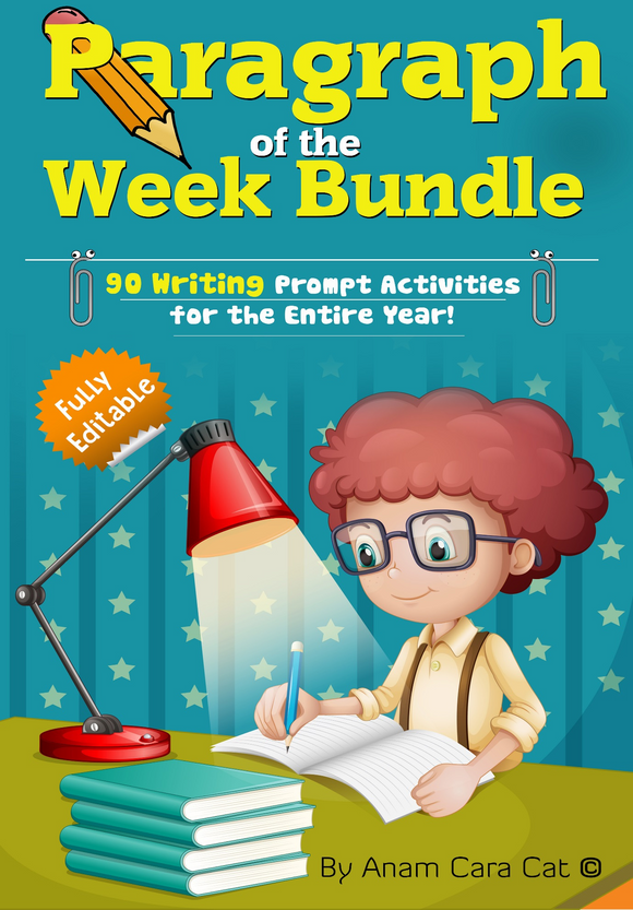 WRITING Bundle for the YEAR | Narrative| Opinion| Persuasive Writing Activities GRADES 4-7