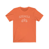 Ahimsa Lotus Unisex Short Sleeve T-Shirt, Yamas, Yogi Gift, Ahimsa Ware, Do NO Harm, Non-Violence