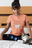 Funny Cat Lover Shirt | IF YOU'RE LUCKY ENOUGH TO HAVE A CAT YOU'RE LUCKY ENOUGH | TIGHT FIT | Cat Lady Gift | Crazy Cat Lady Gift | Ahimsa Ware | Ladies' short sleeve t-shirt